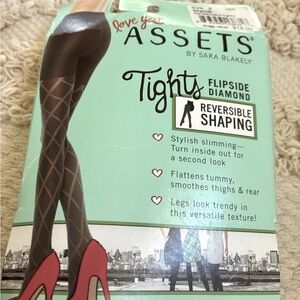 Love Your Assets Spanx Black Reversible Tights Size 3
